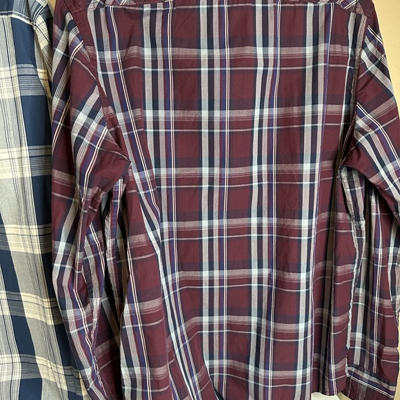 Men’s (2) American Rag long sleeve 100% cotton shirts button down SZ X-LG - Picture 9 of 12